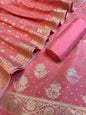 Peach Semi Silk Floral Rose Booti Banarasi Suit 900AJ_SSLK15