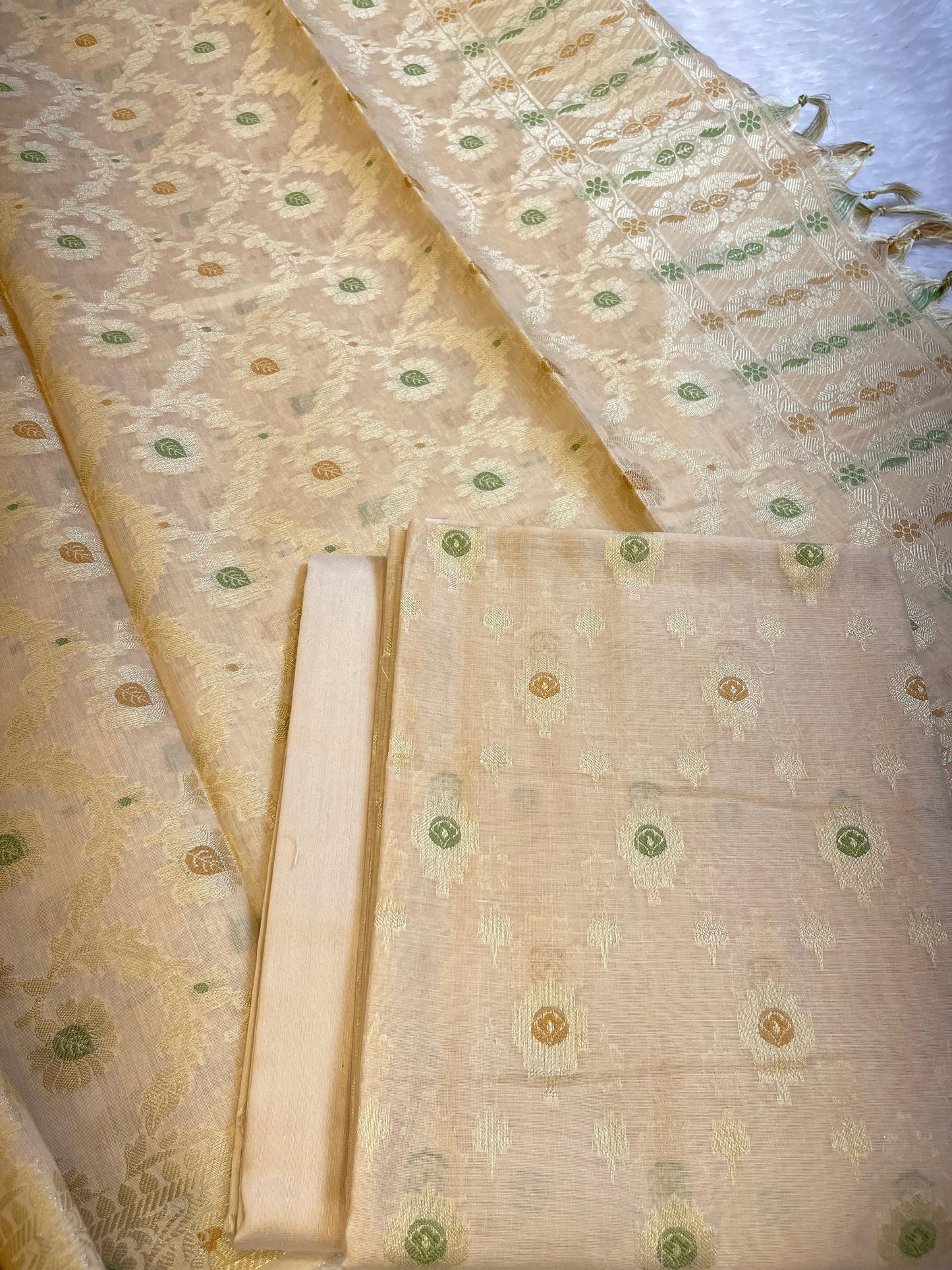 Beige Cotton Alfi Zari Resham Mina Booti Banarasi Suit 900SHL_AL5