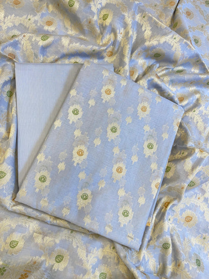 Beige Cotton Resham Floral Neem Zari Booti Banarasi Suit 155SHL_CNM1