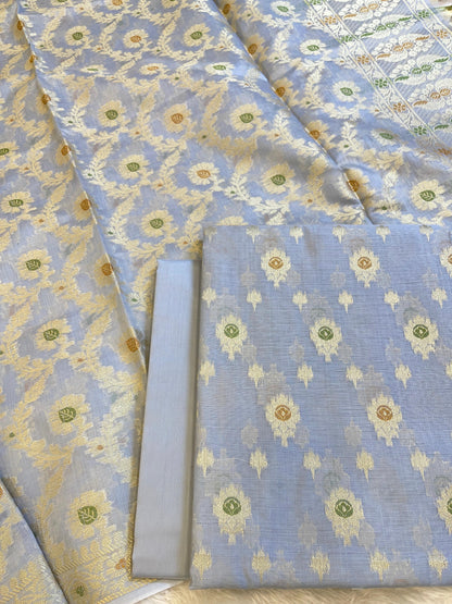 Beige Cotton Resham Floral Neem Zari Booti Banarasi Suit 155SHL_CNM1