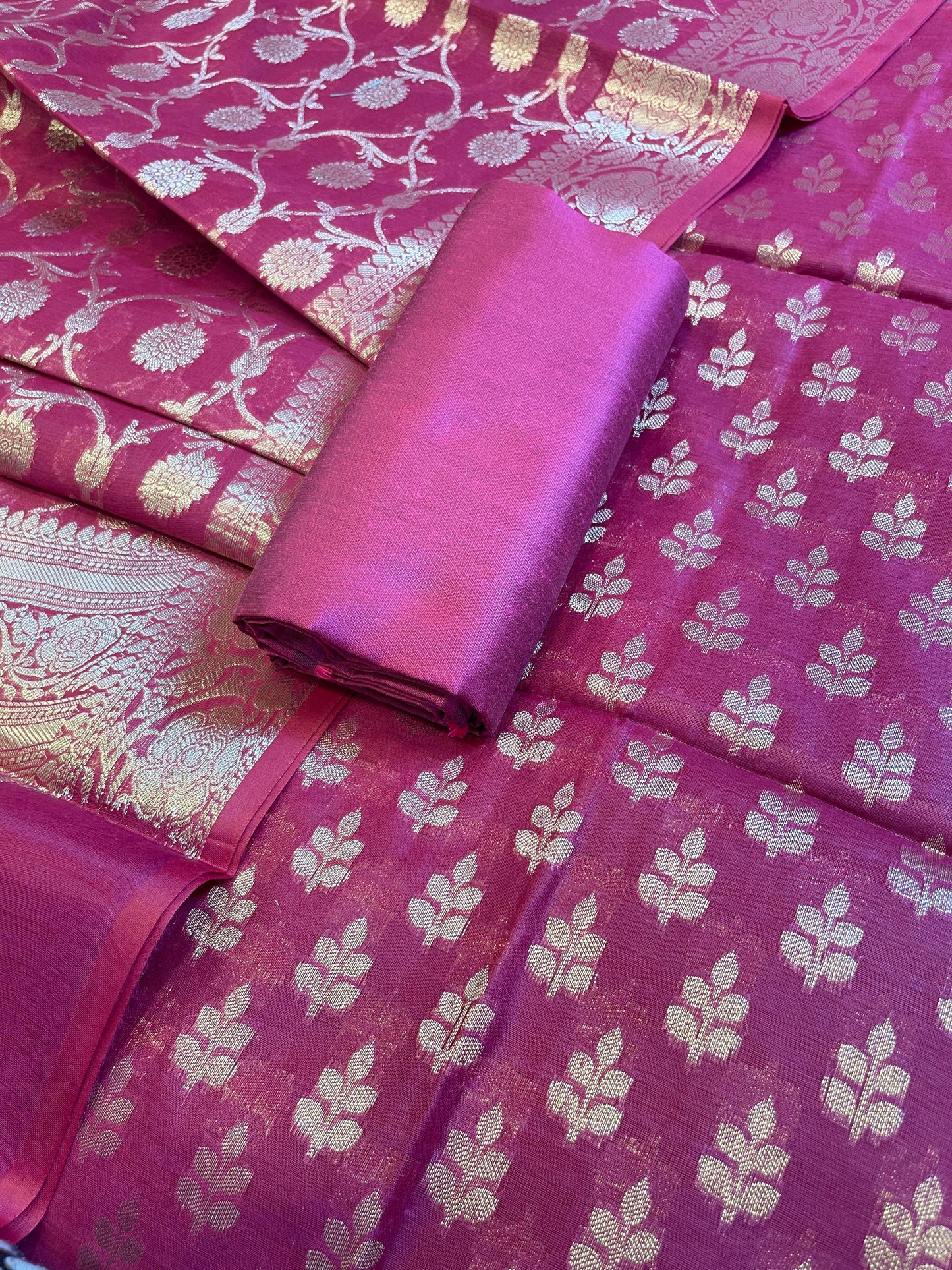 Purple Cotton Leaf Zari Booti Banarasi Suit 950SHL_CT1