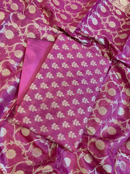Purple Cotton Leaf Zari Booti Banarasi Suit 950SHL_CT1