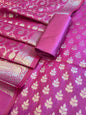 Magenta Cotton Leaf Zari Booti Banarasi Suit 950SHL_CT5