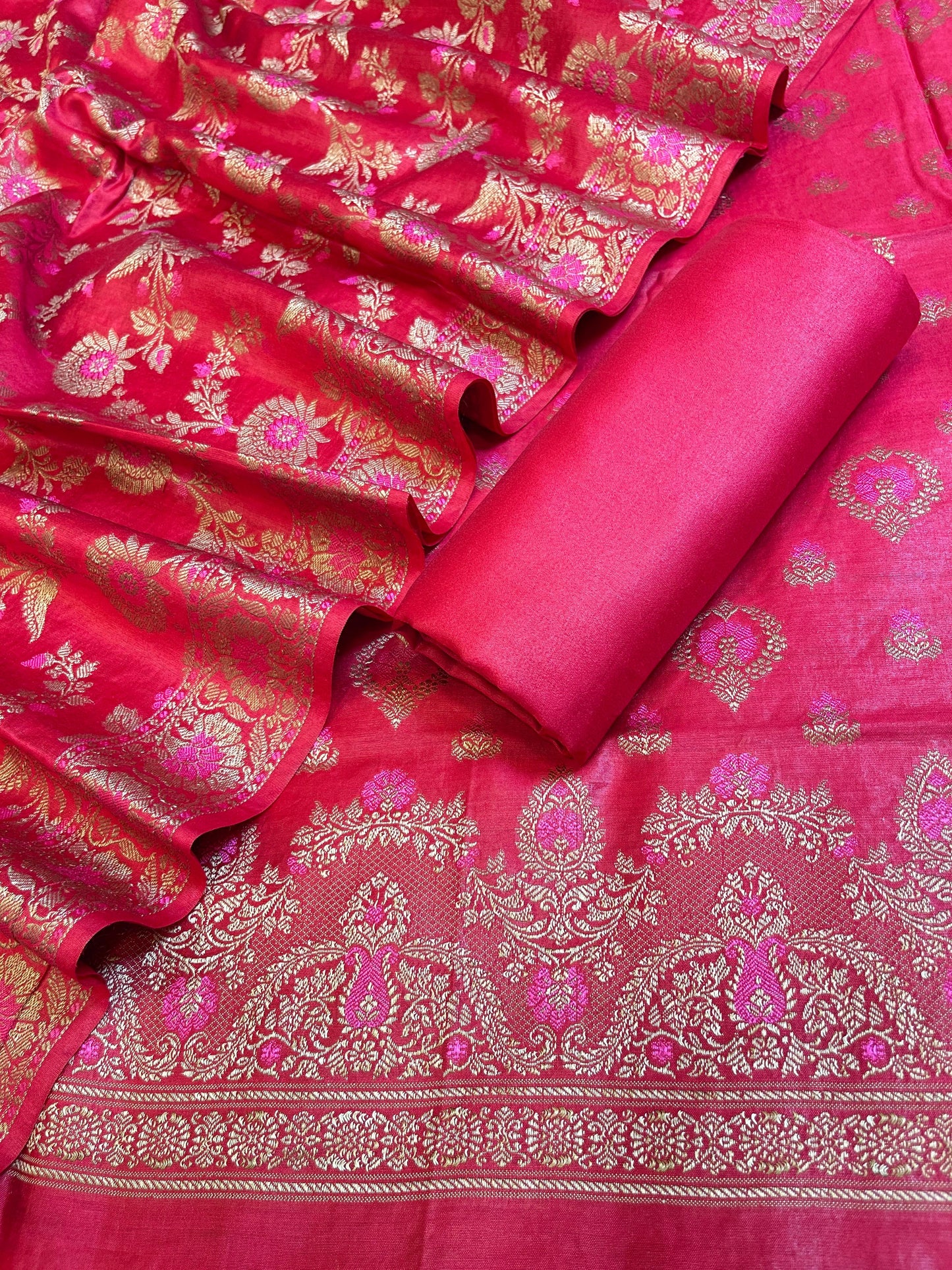 Red Dyable Premium Cotton Resham Minakari Banarasi Suit 950AJ_NC18