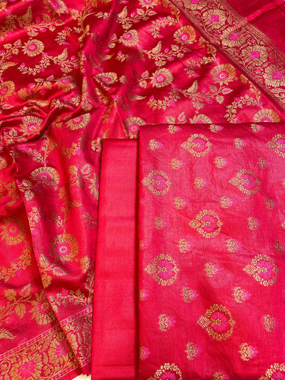 Red Dyable Premium Cotton Resham Minakari Banarasi Suit 950AJ_NC18