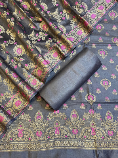 Black Dyable Premium Cotton Resham Minakari Banarasi Suit 950AJ_NC19