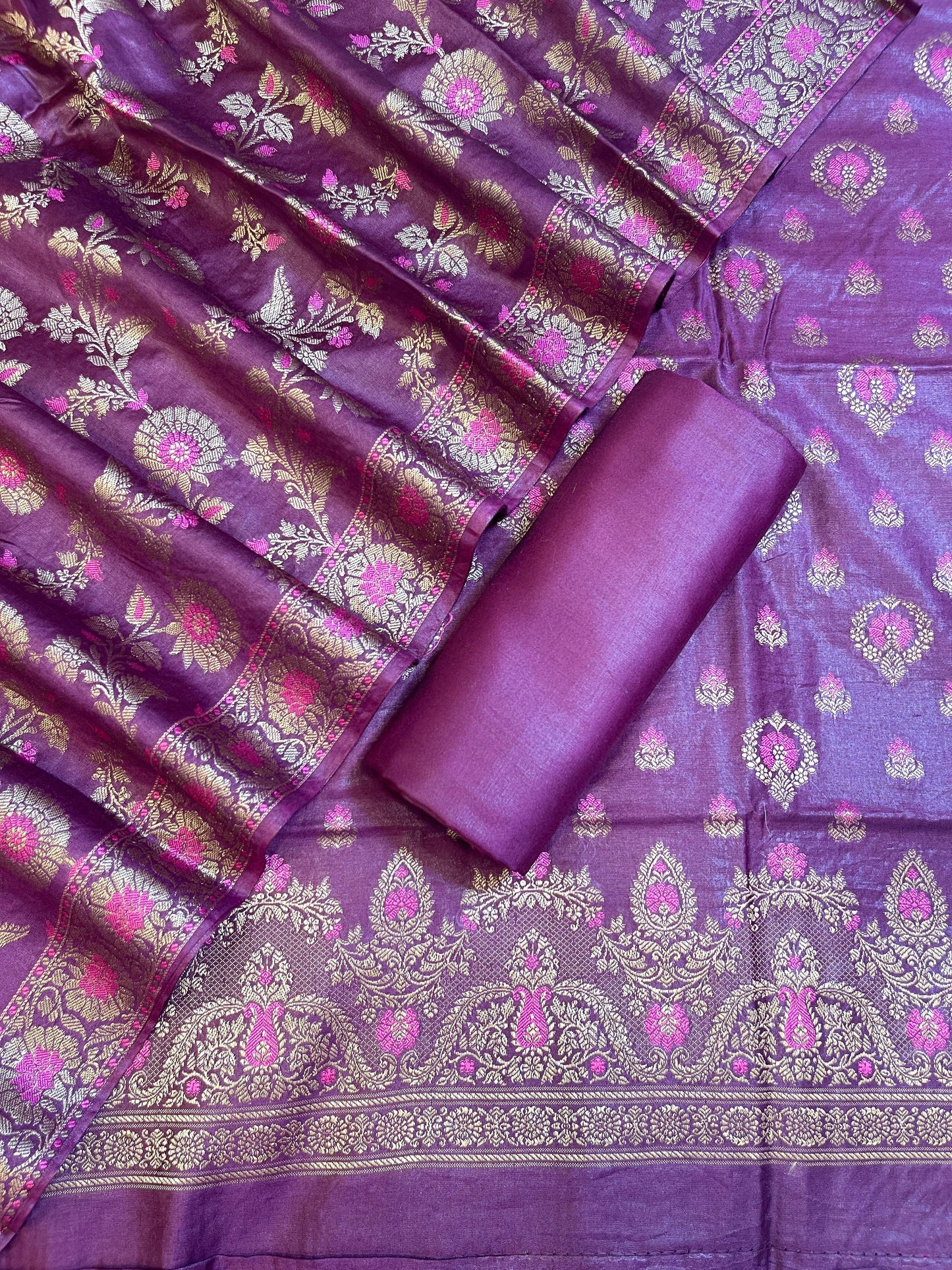 Wine Dyable Premium Cotton Resham Minakari Banarasi Suit 950AJ_NC23