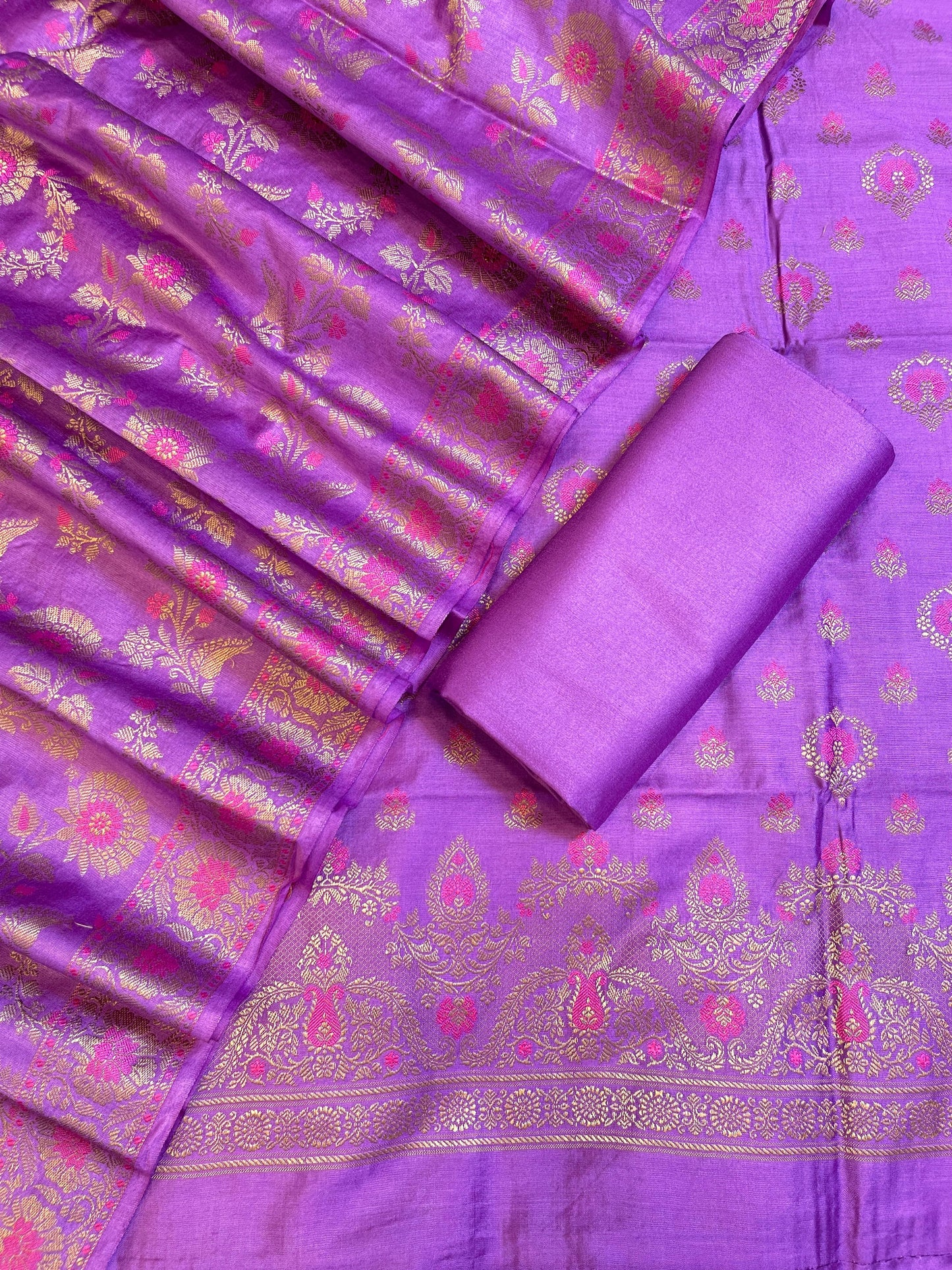 Purple Dyable Premium Cotton Resham Minakari Banarasi Suit 950AJ_NC24