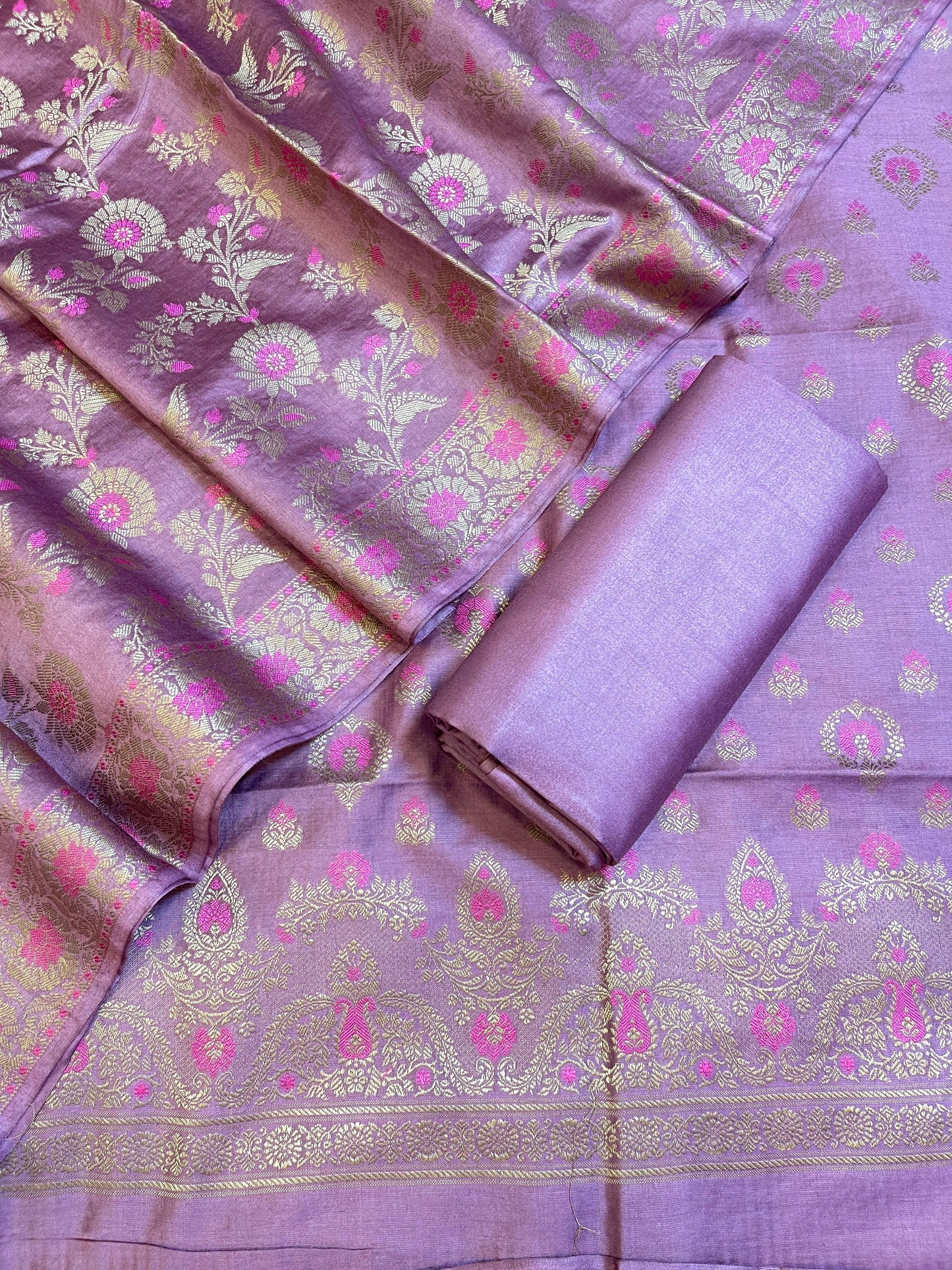 Mauve Dyable Premium Cotton Resham Minakari Banarasi Suit 950AJ_NC28