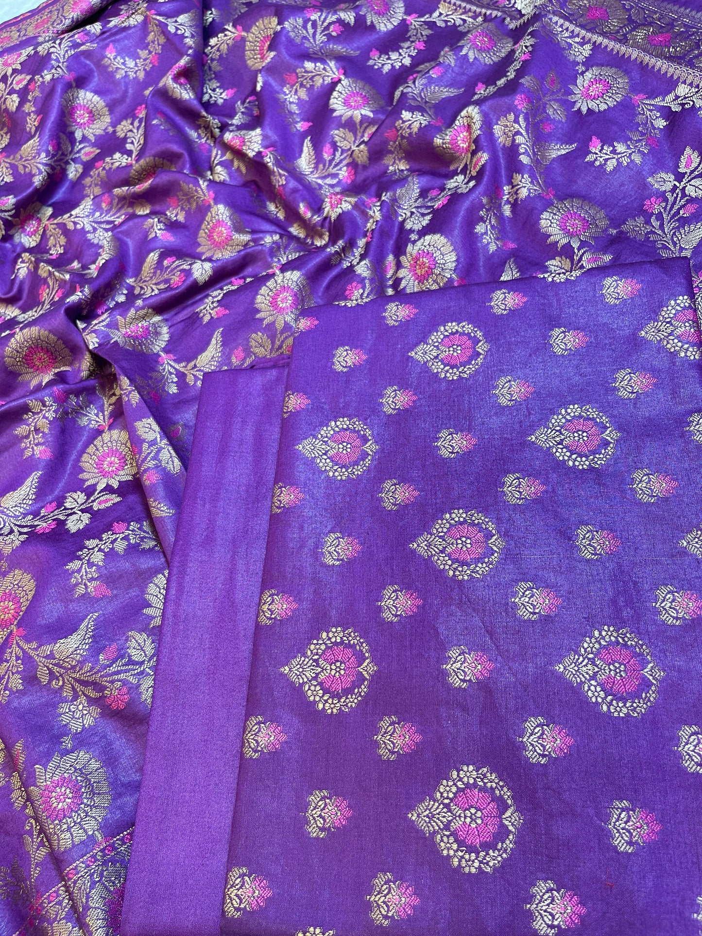 Dark Purple Dyable Premium Cotton Resham Minakari Banarasi Suit 950AJ_NC29