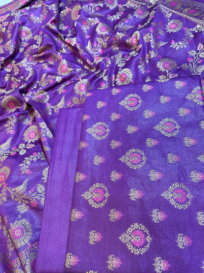 Dark Purple Dyable Premium Cotton Resham Minakari Banarasi Suit 950AJ_NC29