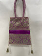 Purple Banarasi Trishaped Hand Bag HBG_35