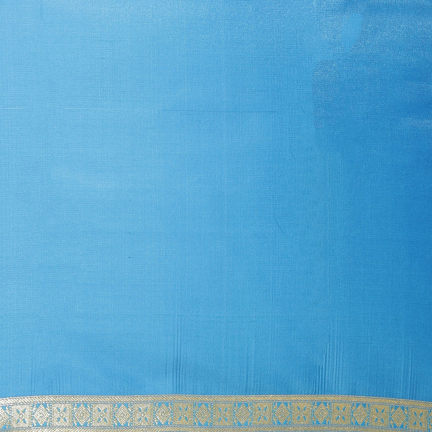 Faishana Presents Turqouise Blue Satin Silk Half Half Mughal Motif Booti With Skirt Border with Blue Blouse