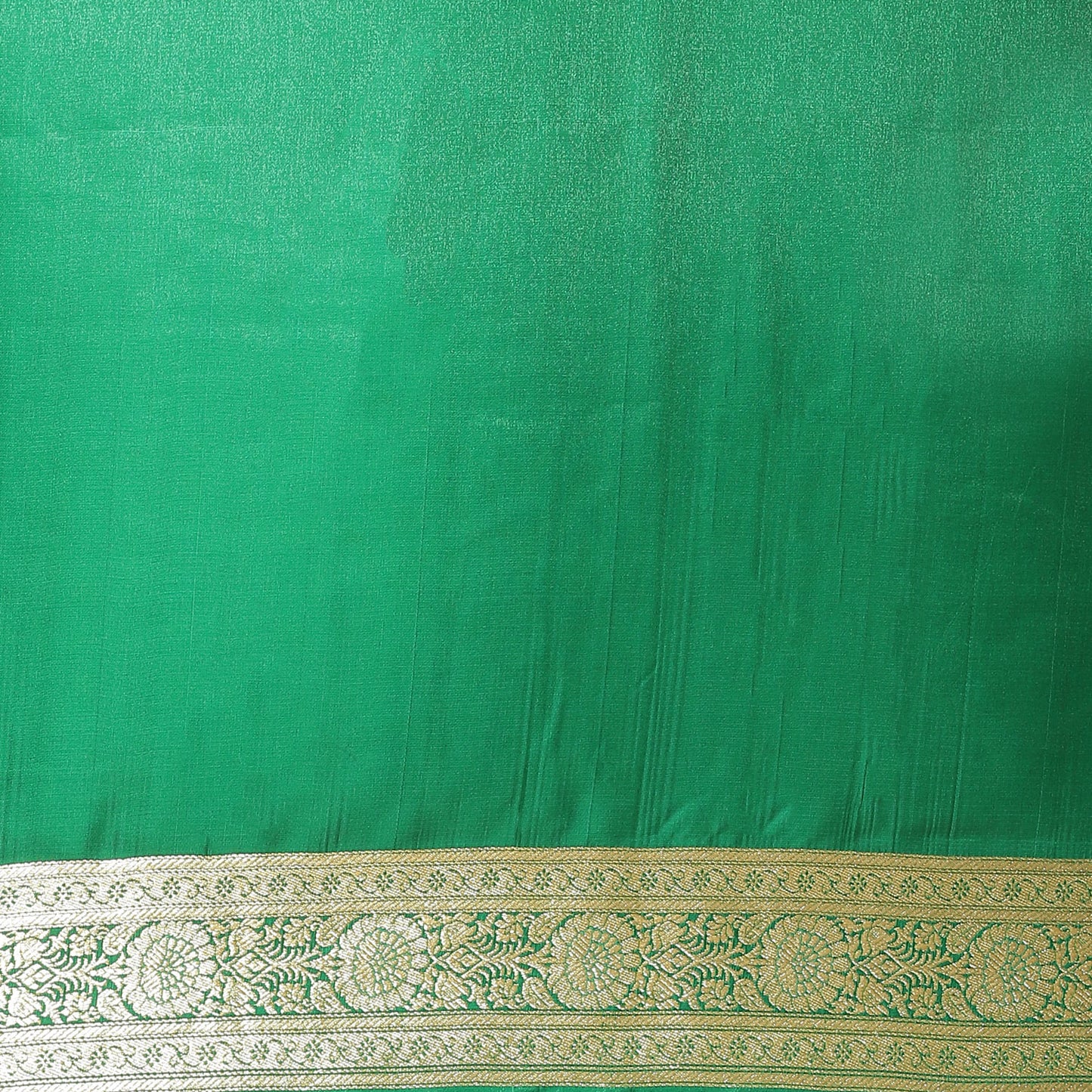 Faishana Presents Purple Satin Silk Mughal Motif Booti With Skirt Kadiyal Paithani Green Pallu & Border and Green Blouse Banarasi Saree