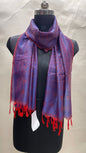 Faishana Presents Blue Banarasi Silk Stole with Carry Booti Resham Tassels