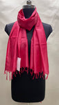 Faishana Presents Red Banarasi Silk Stole with Carry Booti Resham with Tassels