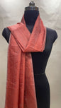 Faishana Presents Peach Banarasi Silk Stole with Carry Booti Resham Tassels
