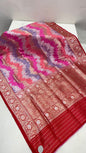 Essence of Tradition: Faishana Pure Handloom Katan Silk Rang kaat Golden Silver Zari Katan Silk Saree with Kadhwa Jungla Honey Bee Booti Blouse