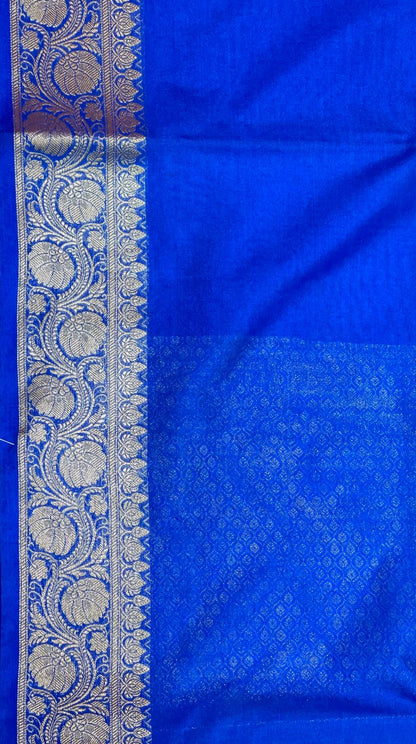 Blue Katan Silk Banarasi Sarees For Women GEASF202