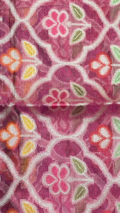 Magenta Art Silk Banarasi Sarees For Women GEASF_21
