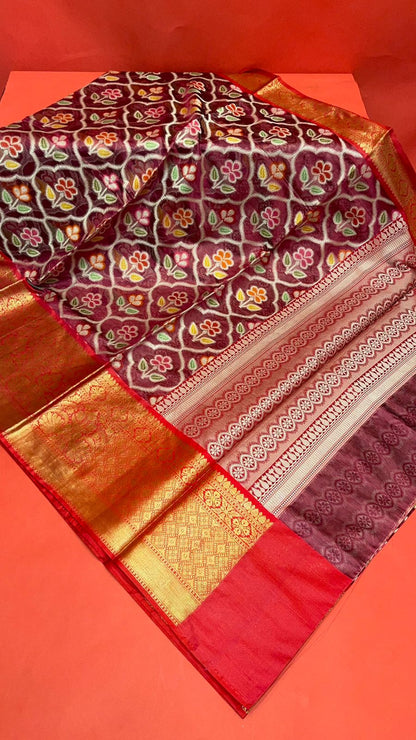 Magenta Art Silk Banarasi Sarees For Women GEASF_21