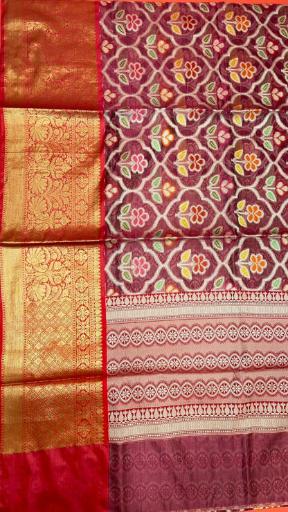 Magenta Art Silk Banarasi Sarees For Women GEASF_21
