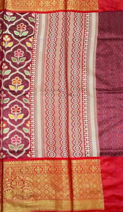 Magenta Art Silk Banarasi Sarees For Women GEASF_21