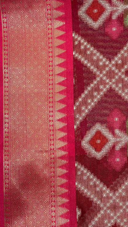 Maroon Art Silk Banarasi Sarees For Women GEASF_23