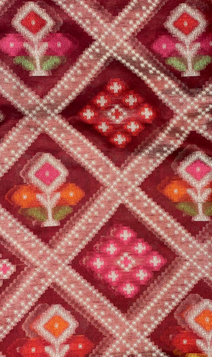 Maroon Art Silk Banarasi Sarees For Women GEASF_23