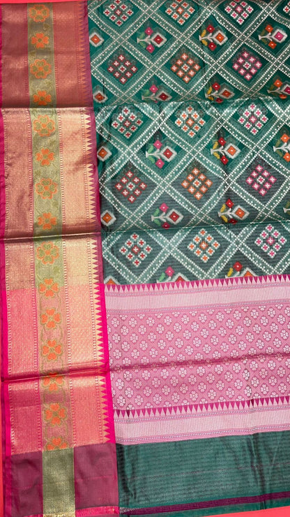 Green Art Silk Banarasi Sarees For Women GEASF_24