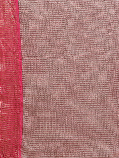 Faishana Presents Magenta & Pink Ikkat Patola Art Silk Skirt Ikkat Pattu Border With Pink Blouse Banarasi Saree