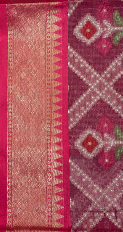 Magenta Art Silk Banarasi Sarees For Women GEASF_26