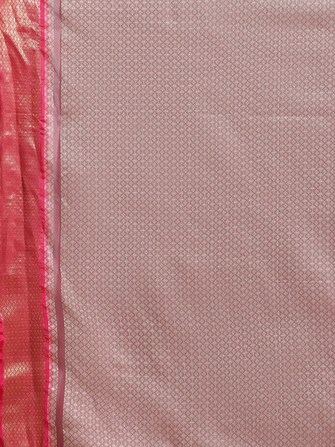 Faishana Presents Maroon & Pink Ikkat Patola Art Silk Skirt Pattu Border With Pink Blouse Banarasi Saree