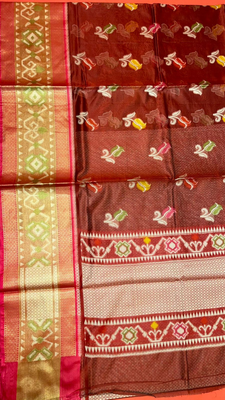 Maroon Art Silk Banarasi Sarees For Women GEASF_34