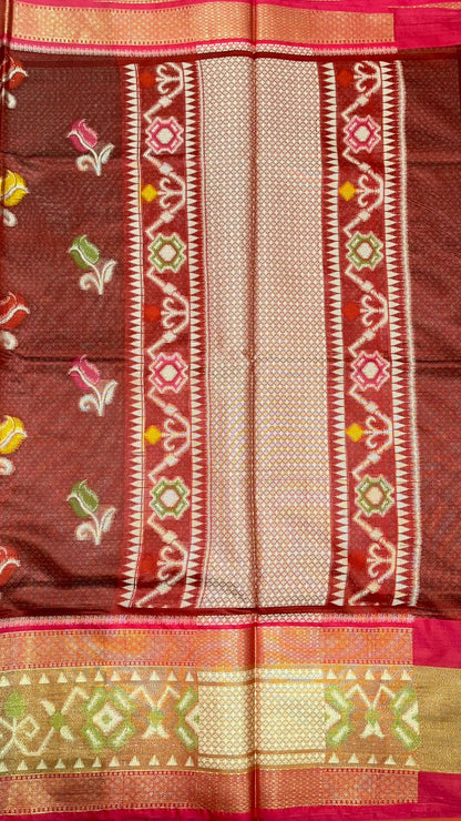 Maroon Art Silk Banarasi Sarees For Women GEASF_34