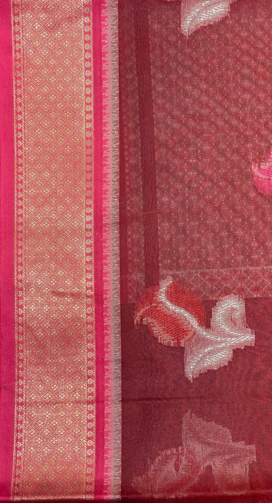 Maroon Art Silk Banarasi Sarees For Women GEASF_34