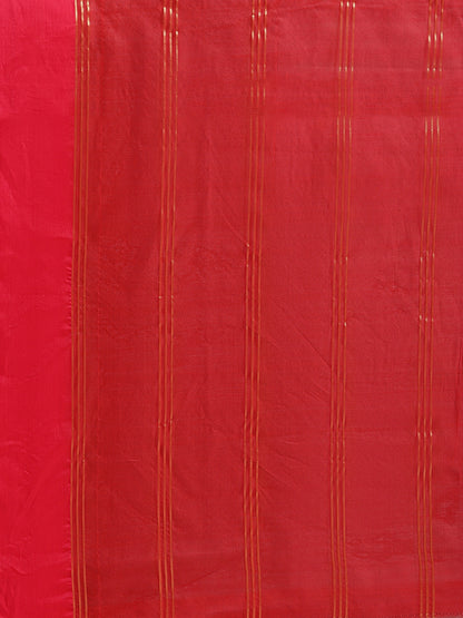 Faishana Presents Royal Blue & Red Rajkot Patola Art Silk Skirt Pattu Border With Red Blouse Banarasi Saree