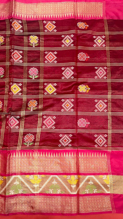 Maroon Art Silk Banarasi Sarees For Women GEASF_42