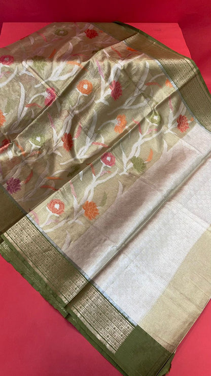 Gold Tissue Banarasi Sarees For Women GEASF_50