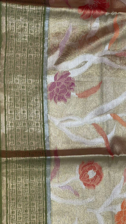 Gold Tissue Banarasi Sarees For Women GEASF_50