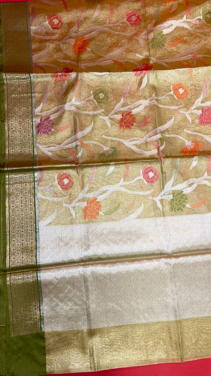 Gold Tissue Banarasi Sarees For Women GEASF_51