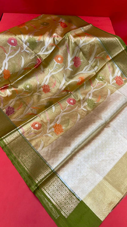 Gold Tissue Banarasi Sarees For Women GEASF_51