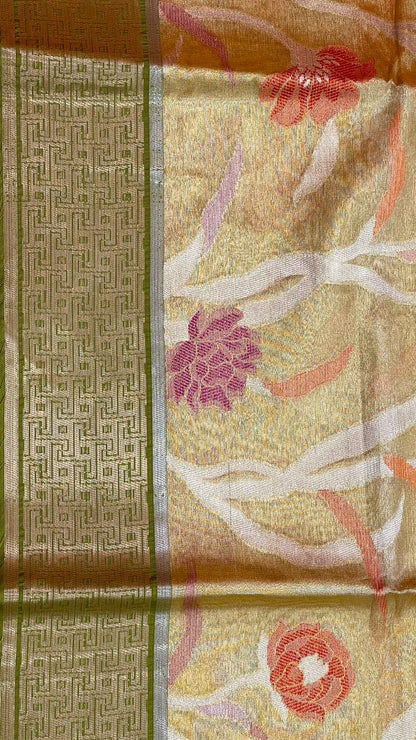 Gold Tissue Banarasi Sarees For Women GEASF_51