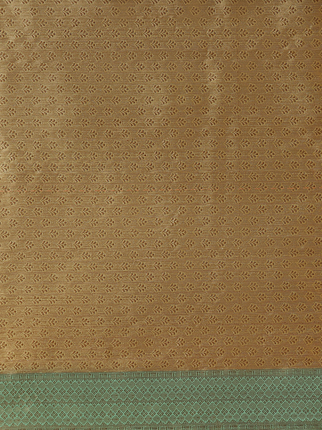Faishana Presents Antique Gold & Seagreen Tissue Meena Jaal Zari Border With Seagreen Blouse Banarasi Saree