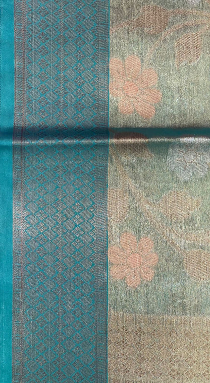 Green Tissue Banarasi Sarees For Women GEASF_55
