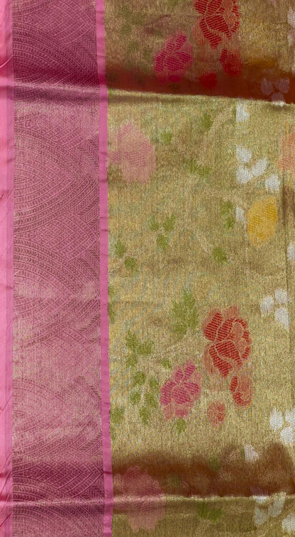 Gold Tissue Banarasi Sarees For Women GEASF_56