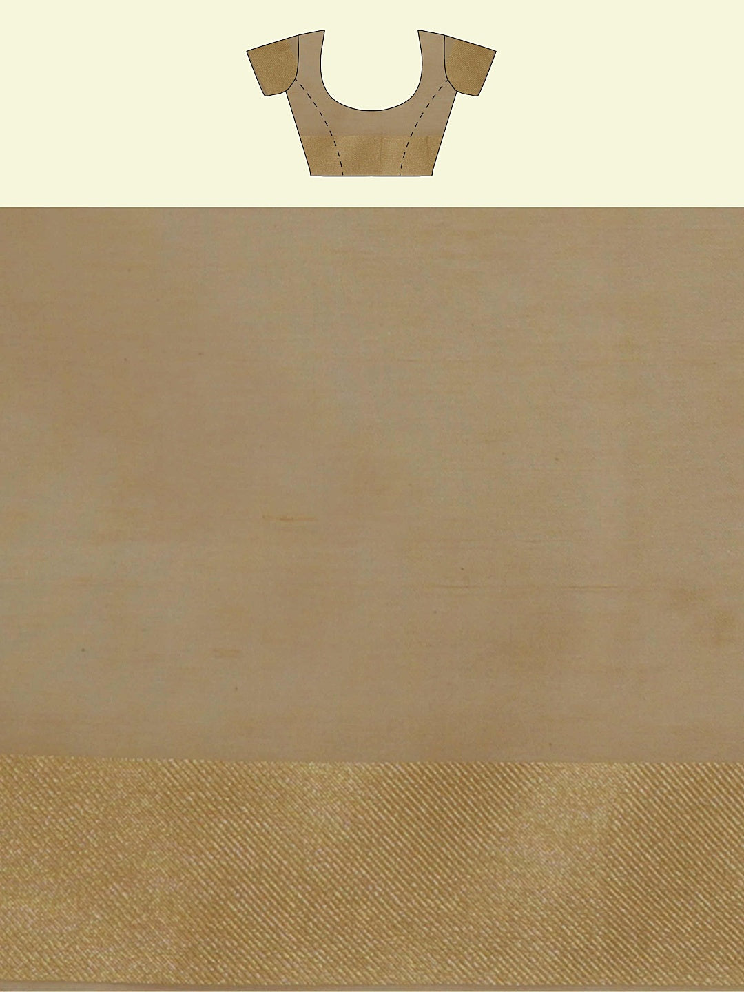 Faishana Presents Beige Kora Cotton Chunri Booti With Beige Blouse Banarasi Saree