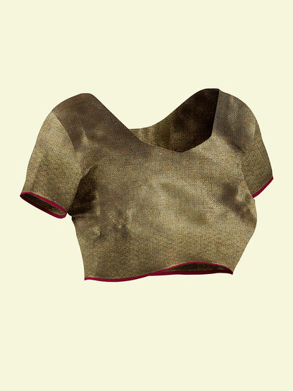 Grey Cotton Blend Banarasi Sarees For Women GEASF_737