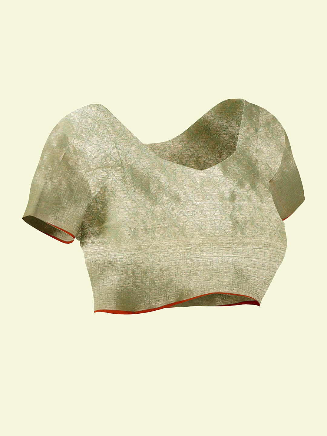 Faishana Presents Sea Green Cotton Jaal Skirt Border With Sea Green Blouse Banarasi Saree