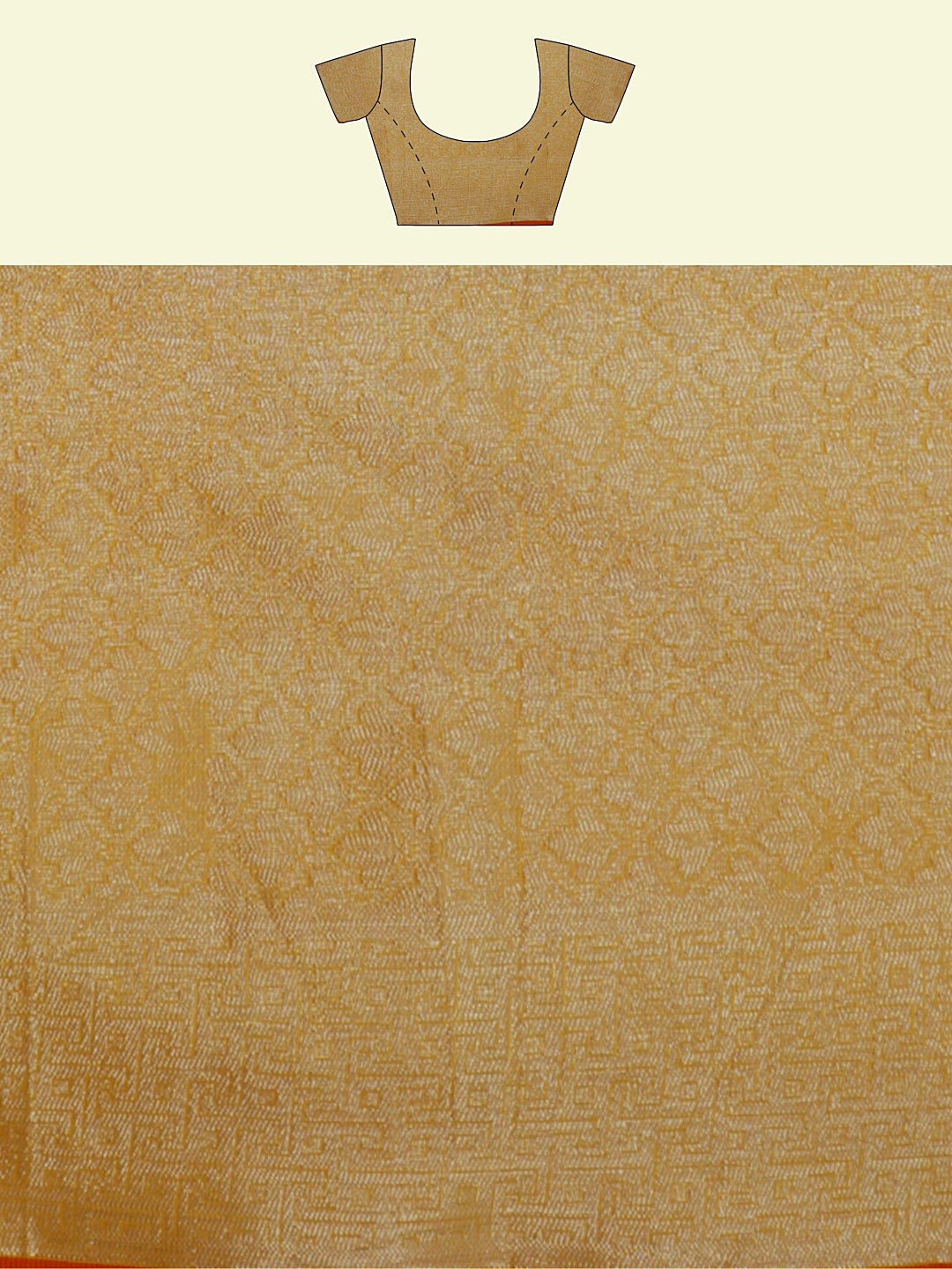 Yellow Cotton Blend Banarasi Sarees For Women GEASF_763
